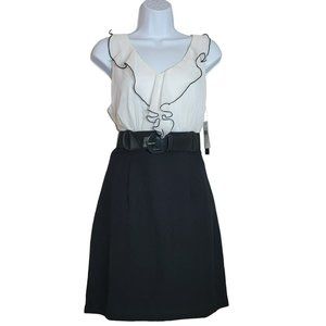 I.N. San Francisco Junior's Size 11 White & Black Semi-Formal Dress w/Lace *NWT*